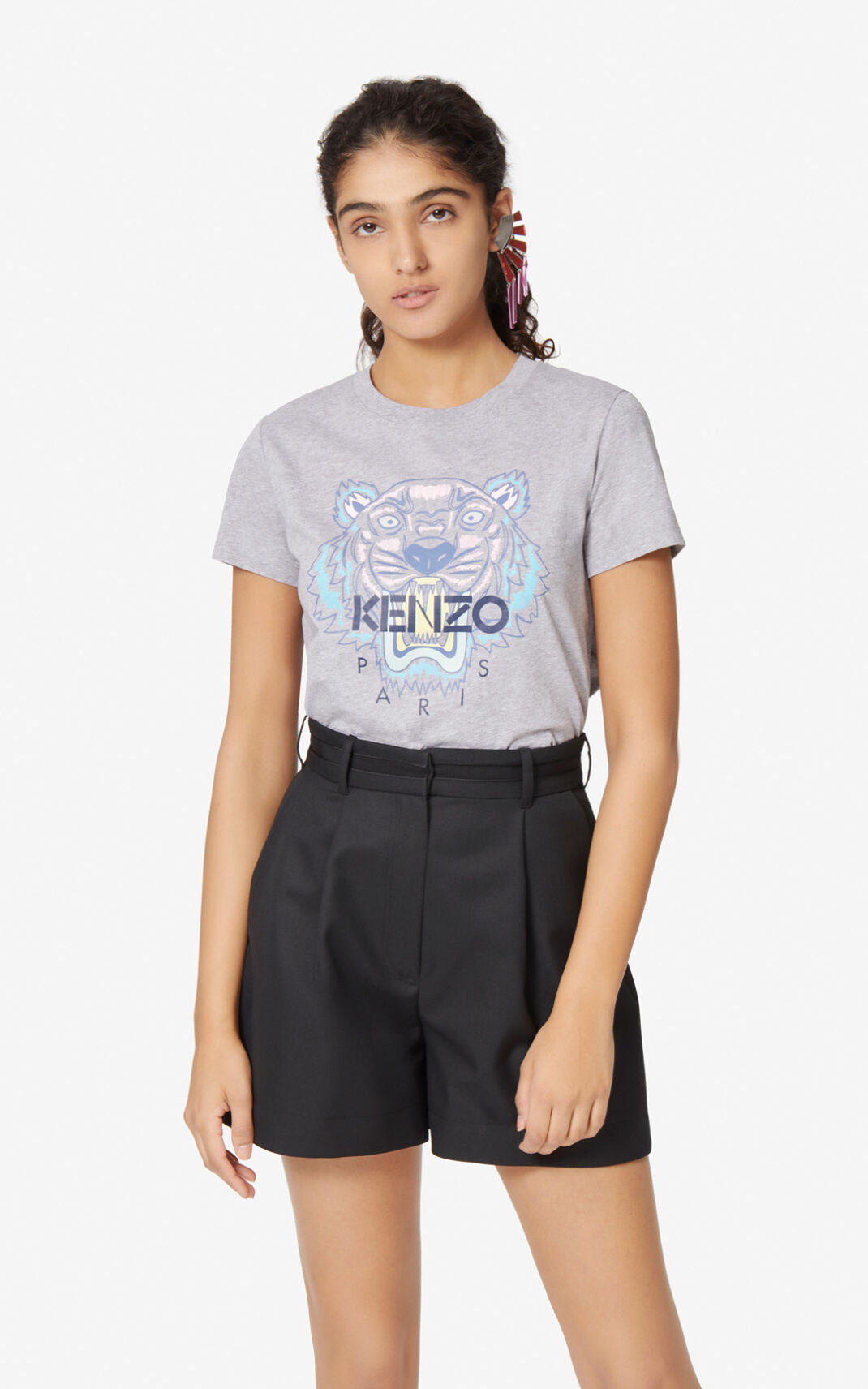 Kenzo Tiger Camisetas Mujer Gris | 7058439-RY